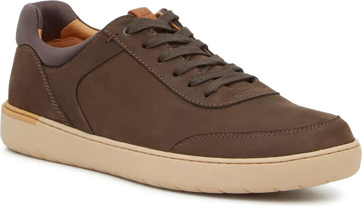 Hush Puppies Men's Toby Sneakers Chocolate Leather Lifestyle Shoes GAL294