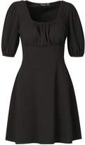 Thumbnail for your product : boohoo Ruched Sleeve Corset Detail Waist Skater