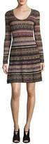 Thumbnail for your product : M Missoni Long-Sleeve Floral Lurex® Jacquard Knit Dress