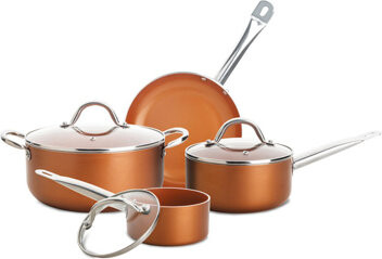 Culinary Edge 7 Piece Copper Cookware Set