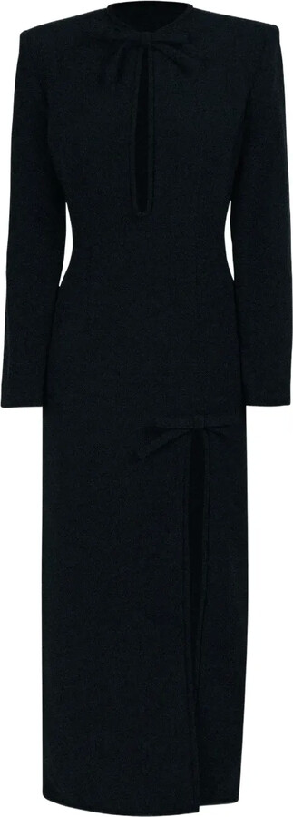 ROWEN ROSE Bow-Detail Long Dress