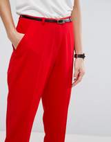 Thumbnail for your product : ASOS DESIGN The Slim Tailored Cigarette Pants With Belt