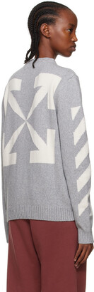 Off-White Gray Diag Arrow Sweater