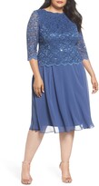 Thumbnail for your product : Alex Evenings Mock Two-Piece Tea Length Dress