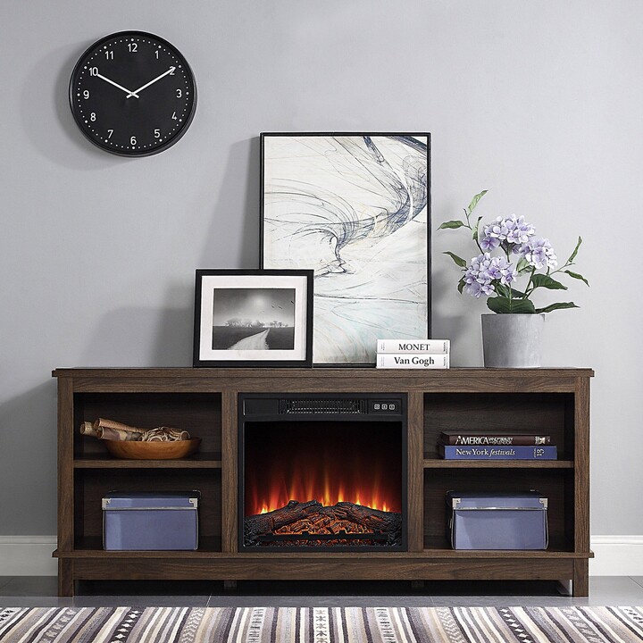 Belleze 58"Fireplace TV Stand Shelves Entertainment Center, 5 Colors