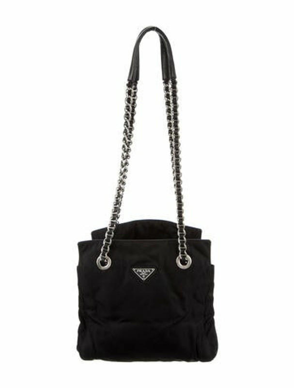 Prada Tessuto Chain-Link Shoulder Bag Nero - ShopStyle