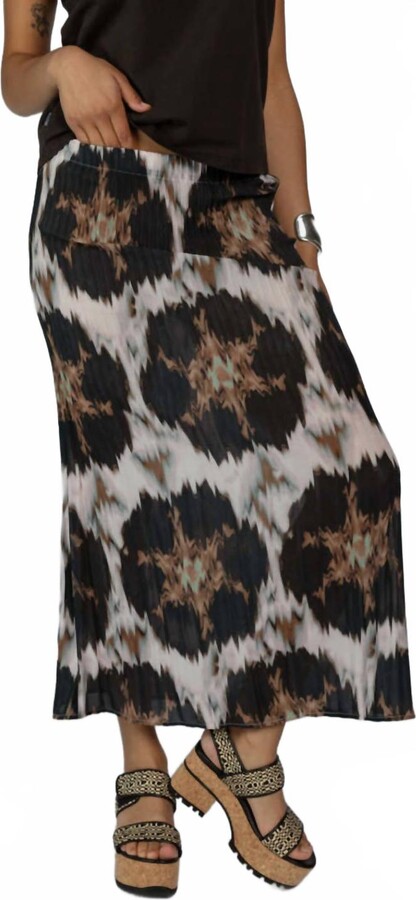 NO.6 STORE Hiro Midi Skirt In Blush Ikat