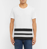 Thumbnail for your product : Burberry Slim-Fit Stripe-Panelled Cotton-Jersey T-Shirt