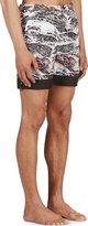 Thumbnail for your product : Kenzo Black & White Pacific Wave Swim Shorts