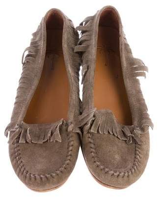 Tomas Maier Suede Fringe Loafers