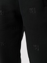 Thumbnail for your product : Alexander Wang Logo Embroidered Cotton Track Trousers