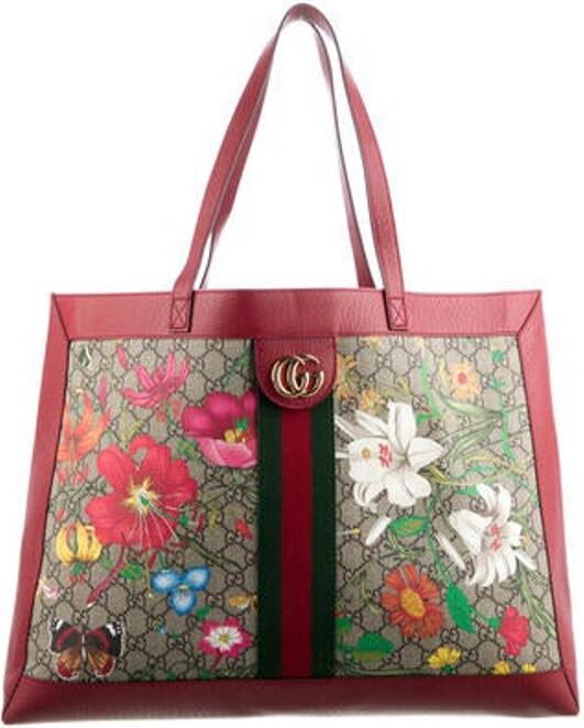 Gucci Flora GG Supreme Large Ophidia Tote - ShopStyle