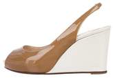 Thumbnail for your product : Christian Louboutin Patent Leather Slingback Wedges