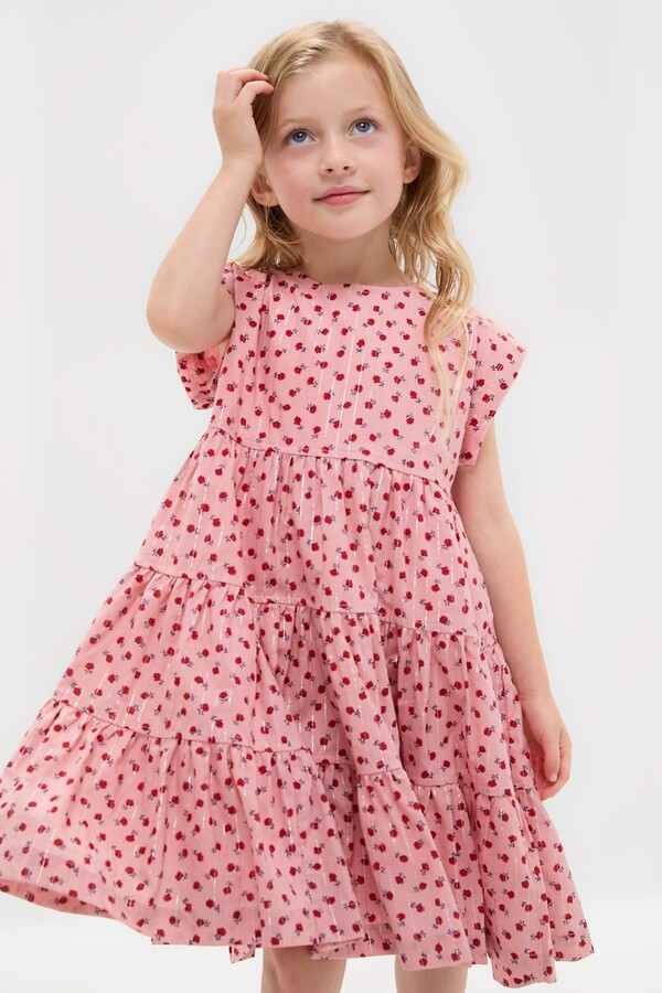 Pink Chicken Tiny Roses Peachy Dress