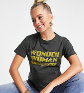 Thumbnail for your product : ASOS Maternity DESIGN Maternity wonder woman t-shirt in charcoal