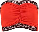 Thumbnail for your product : boohoo Rose Fishnet Panel Ruched Bandeau