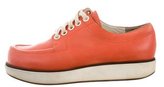 Thumbnail for your product : Jil Sander Navy Leather Round-Toe Oxfords