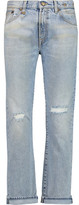 Thumbnail for your product : R 13 Bowie Distressed Mid-Rise Straight-Leg Jeans