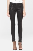Thumbnail for your product : Rag and Bone 3856 rag & bone/JEAN Coated Ankle Zip Skinny Jeans (Coated Black)