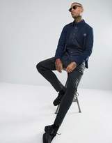 Thumbnail for your product : Pretty Green Long Sleeve Polka Dot Shirt In Navy