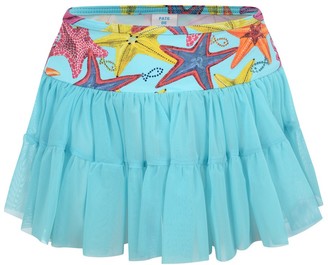 Pate De Sable Turquoise Strafish Tulle Beach Skirt