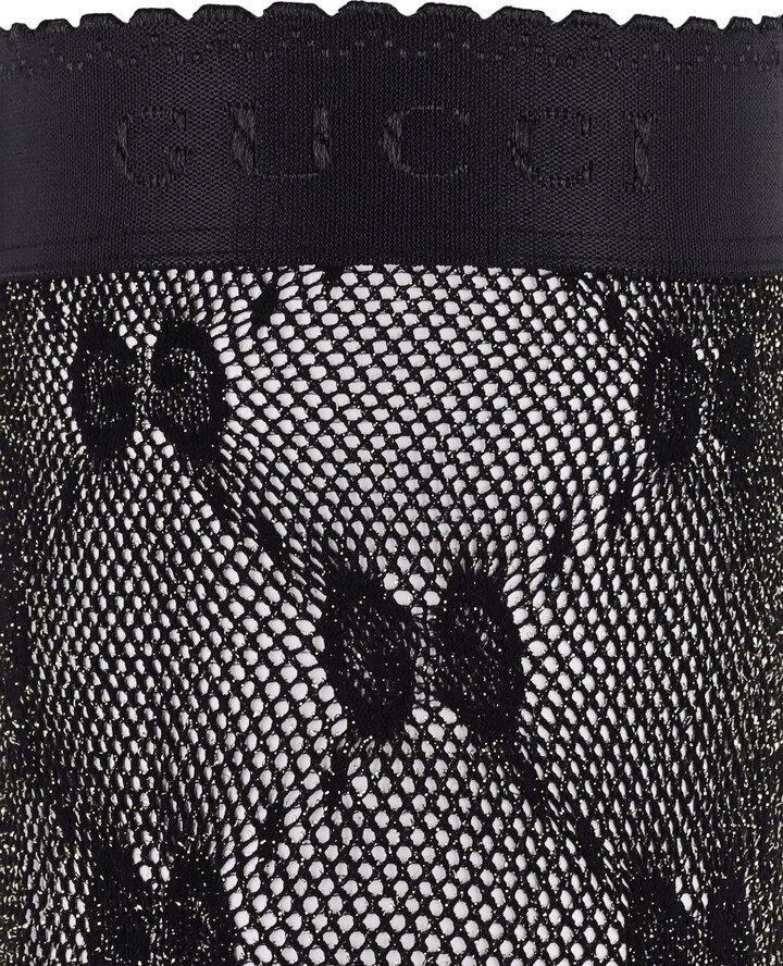 Gucci GG net lurex stockings ShopStyle Hosiery