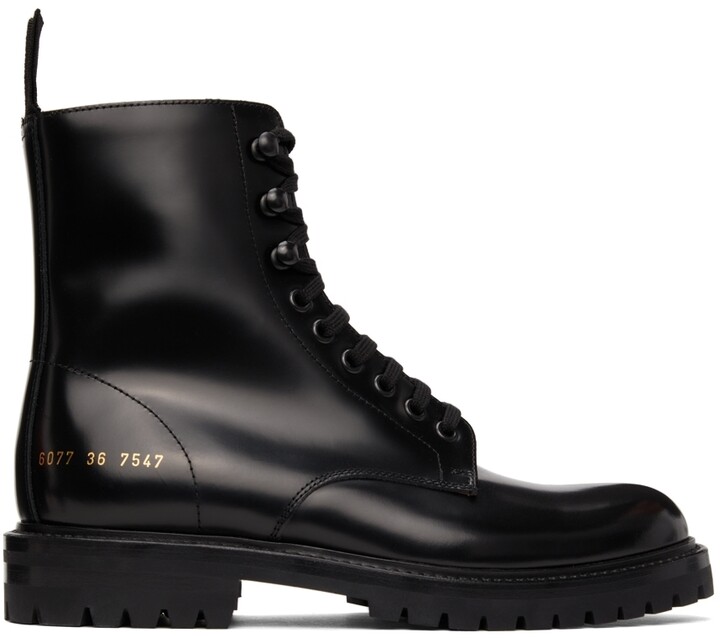 Common Projects Black Combat Boots