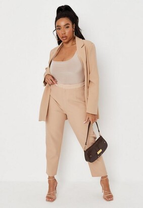 missguided stone plaid cigarette pants