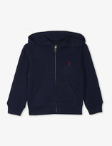 Thumbnail for your product : Ralph Lauren Logo-embroidered zip-up cotton-blend hoody 6-14 years