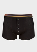 Thumbnail for your product : Paul Smith Men's Black Four-Button Boxer Briefs With 'Artist Stripe' Waistband