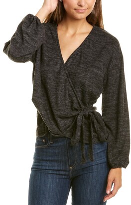 wrap around sweater top