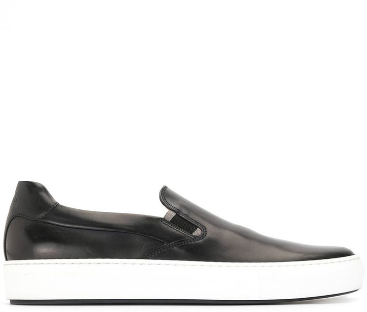 boss leather trainers