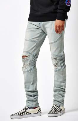 Young & Reckless Edward Moto Destroyed Skinny Jeans