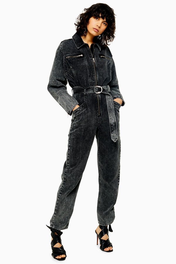 TALL IDOL Acid Wash Boilersuit ShopStyle Jumpsuits & Rompers