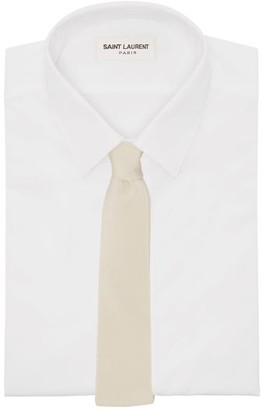 Givenchy 4g-logo Silk-faille Tie - Cream