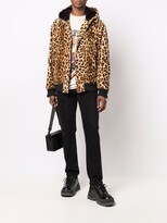 Thumbnail for your product : Mastermind Japan Hooded Leopard Print Jacket