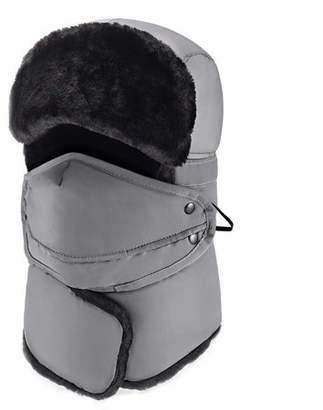 JOVIVI Winter Windproof Trapper Hat for Men Warm Hats for Men Outdoor Skiing Sport (Gray)