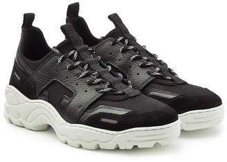Ami Running Sneakers in Neoprene, Suede, Leather and Mesh