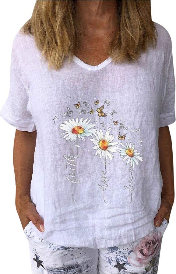 White linen tops uk Clearance