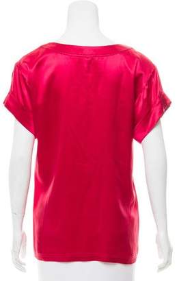 Diane von Furstenberg Short Sleeve Silk Top