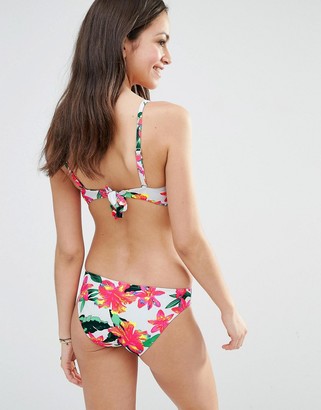 South Beach Floral Cut Away Swimsuit with Tasells