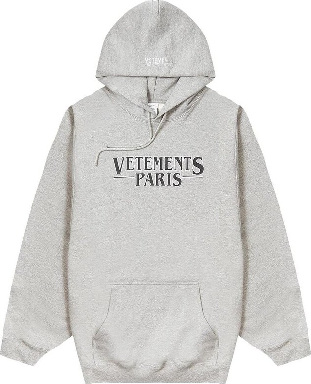 Vetements Logo Printed Drawstring Hoodie
