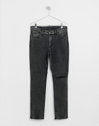 Cheap Monday sonic slim fit jeans in slash black