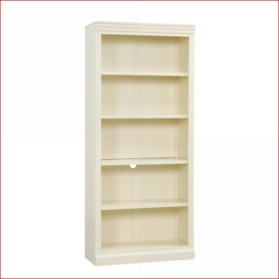 Latitude Run 83” Modern 5-Tier Bookcase Suite with Adjustable Shelves, LED Light Strip | Solid Wood + MDF | Beige + Mustard Yellow