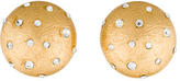 Thumbnail for your product : Christian Dior Crystal Textured Button Earrings
