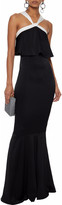 Thumbnail for your product : Rachel Zoe Amanda Two-tone Layered Crepe De Chine Gown