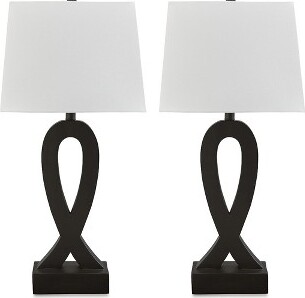 Signature Design by Ashley SignatureDesignbyAshleyMarkelltonModernSculpturalTableLamps-Setof2Black