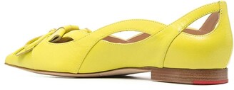 Scarosso Bow-Detail Pointed-Toe Ballerina Shoes