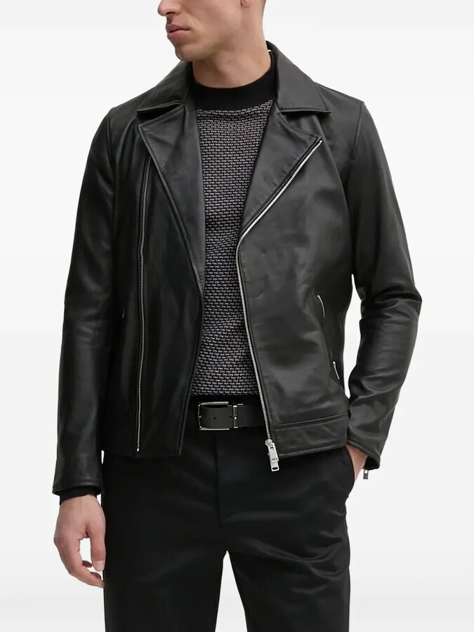 Liu Jo Asymmetrical Zip Leather Jacket