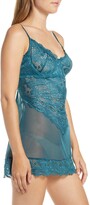 Thumbnail for your product : Oh La La Cheri Page Underwire Babydoll Chemise & G-String Thong